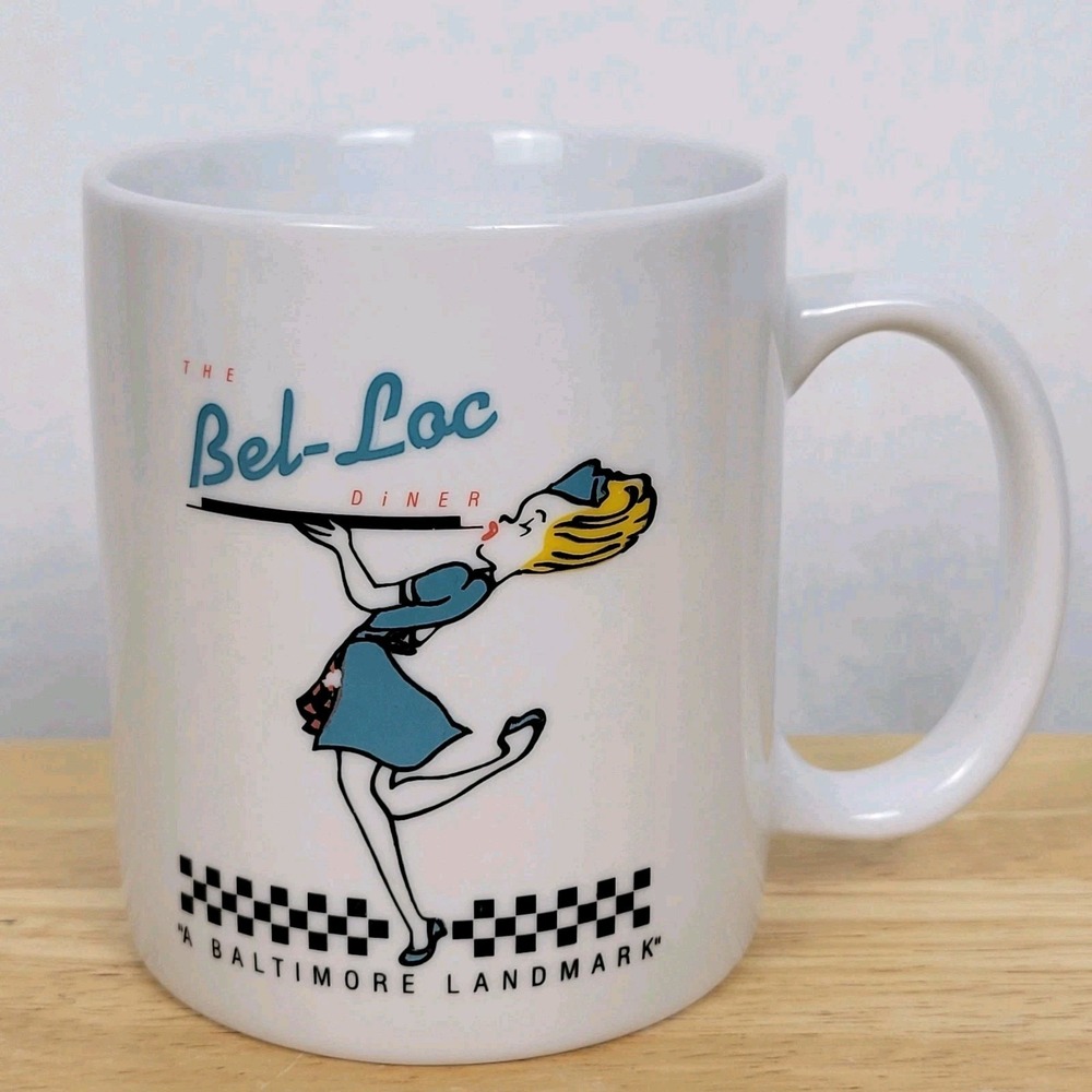 Vintage The Bel-Loc Diner Baltimore Landmark Coffee Mug Souvenir Retro MCM